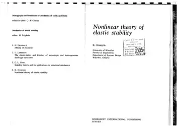 دانلود کتاب Nonlinear theory of elastic stability