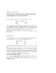 Multi-peak solutions for... image