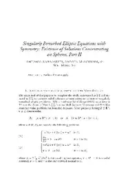 دانلود کتاب Singularly perturbed elliptic equations with symmetry Existence of solutions concentrating on spheres, Part II