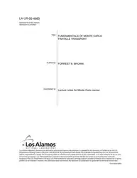 دانلود کتاب Fundamentals of Monte Carlo Particle Transport. Lecture notes for Monte Carlo course