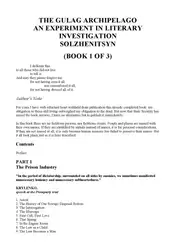 The Gulag Archipelago:... image