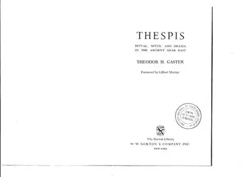 Thespis: Ritual, myth,... image