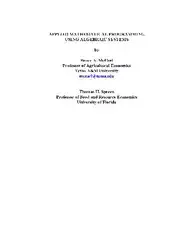 Applied mathematical programming... image