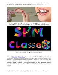 دانلود کتاب Roorkey 1994 Math Question Paper with Solution Practice Paper for IIT JEE Main and Advanced