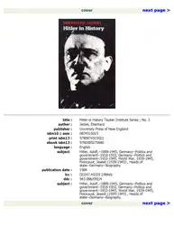 Hitler in History image