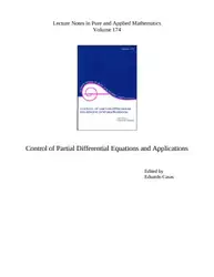 دانلود کتاب Control of partial differential equations and applications: proceedings of the IFIP WG 7.2 international conference, Laredo