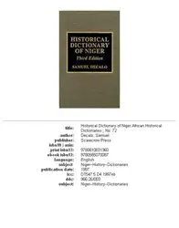 Historical dictionary of... image