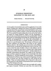 European Prehistory: Neolithic... image