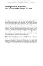 Oil Exploration, Diplomacy,... image