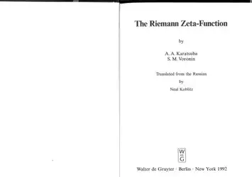 The Riemann Zeta-Function... image