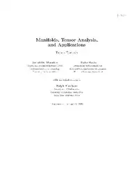 Manifolds, Tensor analysis,... image