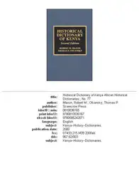 Historical dictionary of... image