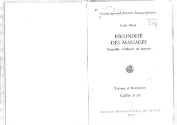 Fécondité des mariages image