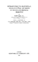 دانلود کتاب Introduction To Statistical Mechanics