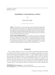 Tempered fundamental group image