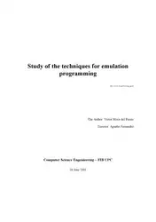 دانلود کتاب Study of the techniques for emulation programming