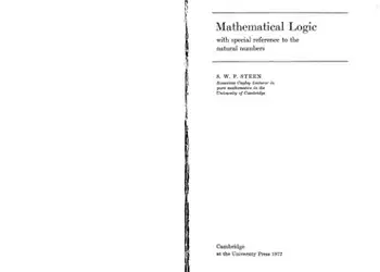 دانلود کتاب Mathematical logic with special reference to natural numbers