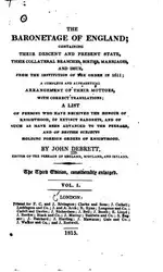 Baronetage of England.... image
