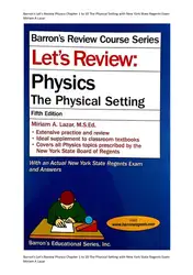 دانلود کتاب Barron’s Lets Review Physics Chapter 1 to 10 The Physical Setting with New York State Regents Exam Miriam A Lazar
