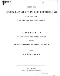 UEBER DIE GESETZMÄSSIGKEIT... image