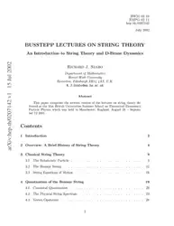 دانلود کتاب Busstepp Lectures on String Theory