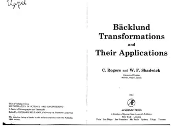 Bäcklund Transformations and... image