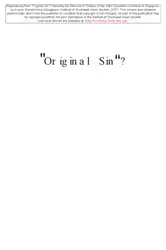 Original Sin?: Revising... image