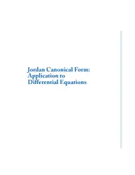 دانلود کتاب Jordan canonical form: Application to differential equations