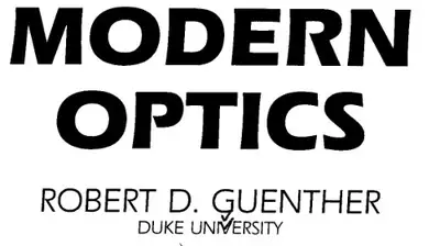 Modern Optics image