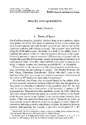 Spaces and Questions image