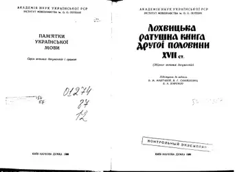 Лохвицька ратушна книга... image