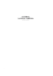 دانلود کتاب Algebras, lattices, varieties. Volume 1