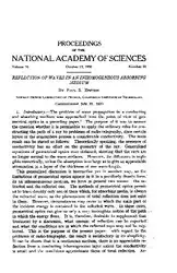 دانلود کتاب Reflection of Waves in an Inhomogeneous Absorbing Medium