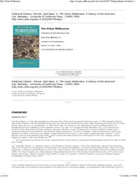 The Urban Wilderness:... image