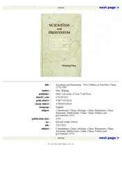 Scientism and Humanism:... image