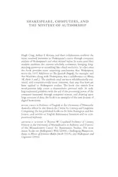 دانلود کتاب Shakespeare, Computers, and the Mystery of Authorship