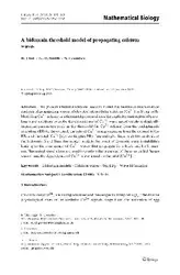 A bidomain threshold... image