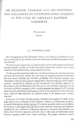 دانلود کتاب On Shannon Theorem and Its Converse for Sequences of Communication schemes in the Case of Abstract Random Variables