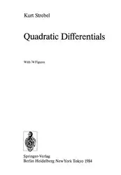Quadratic Differentials (Ergebnisse... image