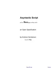 Asyntactic Script and... image
