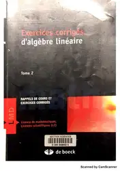 Exercices corrigés d’algèbre... image
