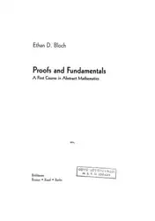 Proofs and Fundamentals:... image