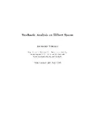 دانلود کتاب Stochastic Analysis on Hilbert Spaces 001
