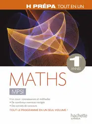 دانلود کتاب Maths MPSI HPrépa Tout-en-un