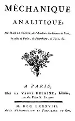 Mecanique analytique image