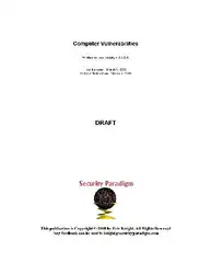 Computer Vulnerabilities