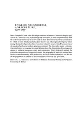 English Seigniorial Agriculture,... image