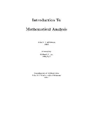 دانلود کتاب Introduction to mathematical analysis
