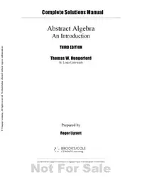 دانلود کتاب Abstract Algebra: An Introduction - Complete Solutions Manual