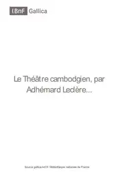 Le Théâtre cambodgien image